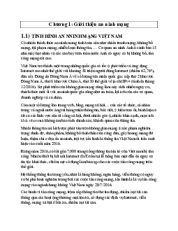 Đề cương ôn tập An ninh mạng nội dung chương 1 | Học viện Công nghệ Bưu chính Viễn thông