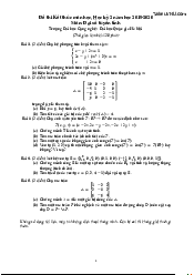 Đề thi Kết thúc môn học - Đại số tuyến tính | Trường Đại học Công nghệ, Đại học Quốc gia Hà Nội