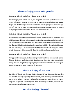 Kết bài mở rộng Tả con vật | Tập làm văn 4