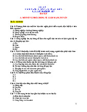 Giáo án Lịch sử 11: Ôn tập 6 chủ đề trắc nghiệm