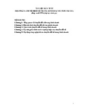 Tài Liệu Bài Giảng Chuyển Đổi Số Trong Kinh Doanh | Đại học Thương Mại