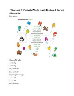 Giải BT Tiếng Anh 3 Wonderful World Unit 0 Funtime & Project