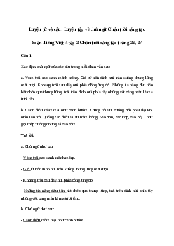 Soạn bài Luyện từ và câu: Luyện tập về chủ ngữ - Tiếng Việt 4 Chân trời sáng tạo