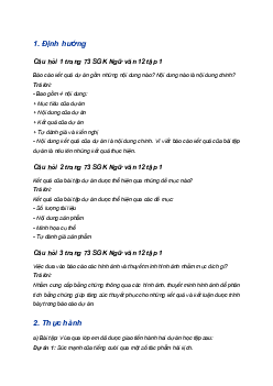 Soạn bài Viết báo cáo kết quả của bài tập dự án | Ngữ văn 12 Cánh diều (Tập 1)