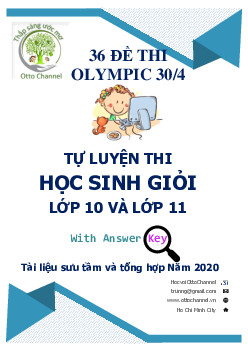 Đề thi chọn HSG lớp 10, 11 các tỉnh thành môn Tiếng Anh