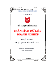Tài liệu giảng dạy: Phân tích dữ liệu doanh nghiệp - Công nghệ thông tin | Đại học Văn Lang