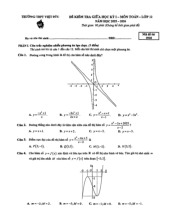 Đề giữa học kỳ 1 Toán 12 năm 2025 – 2026 trường THPT Việt Đức – Hà Nội