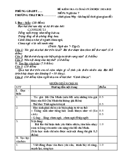 Đề thi học kì 1 Văn 7 năm 2021-2022 (có đáp án)