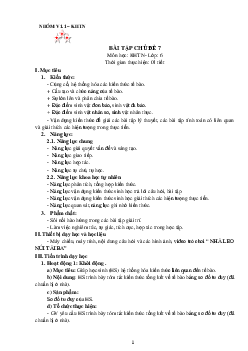 Bài tập chủ đề 7 | Bài giảng KHTN 6 | Cánh diều