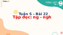 Giáo án điện tử Tiếng việt 1 bài 22 Cánh diều: Học vần: Ng, ngh