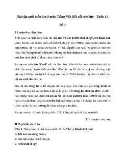 Bài tập cuối tuần lớp 3 môn Tiếng Việt Kết nối tri thức - Tuần 11