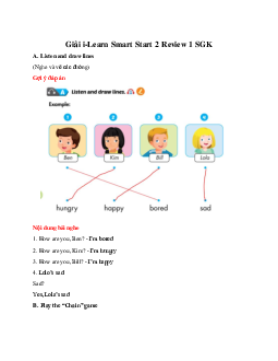 Giải SGK i-Learn Smart Start 2 Review 1