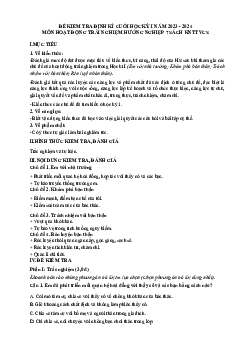 Đề thi học kì 1 môn Hoạt động trải nghiệm hướng nghiệp 7 năm 2023 - 2024 sách KNTT - Đề 2