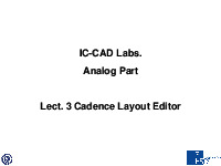 IC-CAD Labs. Analog PartLect. 3 Cadence Layout Editor môn mạch điện tử thông tin | Đại học Bách Khoa Hà Nội