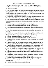 Đề cương ôn thi Quản trị Chất lượng [123doc] - Câu hỏi và Phân tích