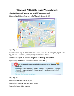 Tiếng Anh 7 Right On Unit 5 Vocabulary 5c