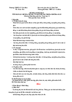 Bài 1: Đường thẳng và mặt phẳng trong không gian | Giáo án Toán 11 Cánh diều