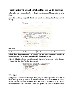 Giải Unit 3 Speaking | Sách bài tập Tiếng Anh 11 Global Success