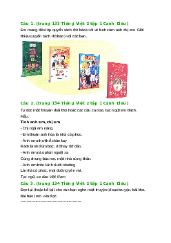 Giải SGK môn Tiếng việt 2 - Bài 16: Đọc sách báo viết về anh chị em( 2) | Cánh Diều