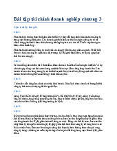 Bài tập tài chính doanh nghiệp chương 3