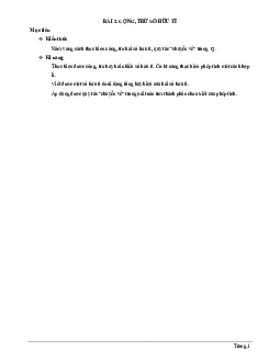 Chuyên đề cộng, trừ số hữu tỉ