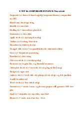 Tổng hợp tài liệu tiếng anh cơ bản 2: Unit 16-30 | Học viện tài chính