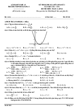 Đề thi giữa học kỳ 2 Toán 10 năm 2023 – 2024 trường THPT Đô Lương 3 – Nghệ An