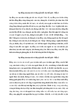 Đoạn văn với chủ đề Sự đồng cảm tạo nên vẻ đẹp gắn kết của thế giới | Văn mẫu lớp 10 Kết Nối Tri Thức