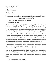 Bài thu hoạch: Vấn đề Gia đình trong quá trình phát triển xã hội môn Chủ nghĩa xã hội khoa học | Trường Đại học Khoa học Tự nhiên, Đại học Quốc gia Thành phố Hồ Chí Minh