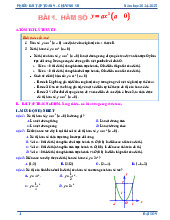 Phiếu bài tập Chương 7: Hàm số y = ax2. Phương trình bậc hai một ẩn | Toán 9