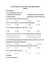 Đề thi giữa học kỳ 1 môn Toán lớp 5 năm học 2024 - 2025 | Bộ sách Kết nối tri thức