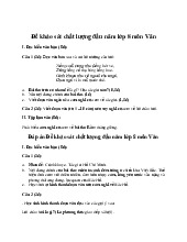 Đề khảo sát chất lượng đầu năm môn Văn lớp 8 năm 2025 (Đề 10)