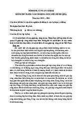 Nội dung ôn tập cuối kỳ 2023-2024 môn Chủ nghĩa xã hội khoa học | Học viện Ngân hàng