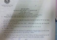 Đề thi cuối kỳ học phần Lịch sử nhà nước và pháp luật năm 2024 - 2025 | Đại học Luật Thành phố Hồ Chí Minh