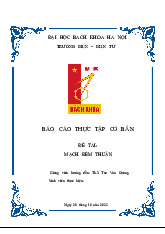 Báo cáo Thực Tập Cơ Bản: Mạch Đếm Thuận | Thực tập cơ bản | Trường Đại học Bách khoa Hà Nội
