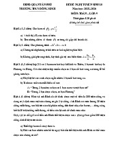 Đề tham khảo tuyển sinh 10 môn Toán 2025 – 2026 phòng GD&ĐT Tân Phú – TP HCM