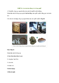 Giải Hoạt động trải nghiệm 6: An toàn lao động ở các làng nghề | Cánh diều