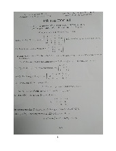 Đề thi Đại số tuyến tính kỳ 1 năm học 2020-2021 | Trường Đại học Khoa học tự nhiên, Đại học Quốc gia Hà Nội