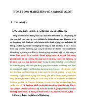 Hoạt động marketing của saigon co.op môn Chuyên ngành Marketing | Học viện Nông nghiệp Việt Nam