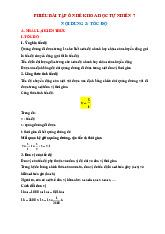 Bài tập hè Khoa học tự nhiên lớp 7 Chủ đề 3