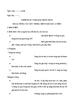 Giáo án Toán 7 kì 2 | Kết nối tri thức