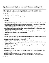 Nghị luận xã hội về giá trị của bản thân chọn lọc hay nhất | Ngữ văn 10
