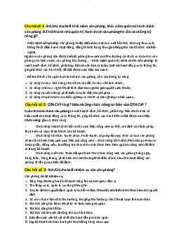 Đề cương ôn tập học phần Quản trị hành chính văn phòng