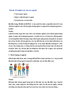 Giải Khoa học tự nhiên 9 Chân trời sáng tạo Bài 44: Di truyền học với con người