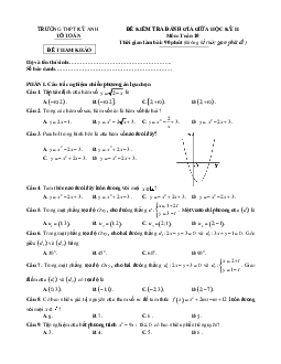Đề tham khảo giữa kỳ 2 Toán 10 năm 2023 – 2024 trường THPT Kỳ Anh – Hà Tĩnh