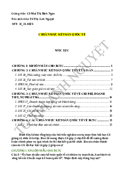 Trắc nghiệm Chuẩn mực kế toán quốc tế (Có đáp án) | Học viện Tài chính