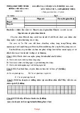 Đề Kiểm Tra Cuối Kì 2 Tiếng Việt 1 Cánh Diều 2021-2022 TH Minh Tân