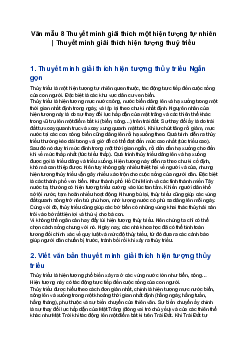 Văn mẫu 8 | Thuyết minh giải thích hiện tượng thủy triều