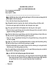Bài kiểm tra giữa kì môn giao tiếp kinh doanh | Đại học Kinh tế Thành phố Hồ Chí Minh
