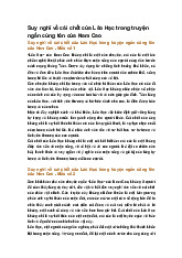 Suy nghĩ về cái chết của Lão Hạc trong truyện ngắn cùng tên của Nam Cao